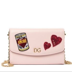 1DaySale🔥Auth.DOLCE & GABBANA leather patch crosb